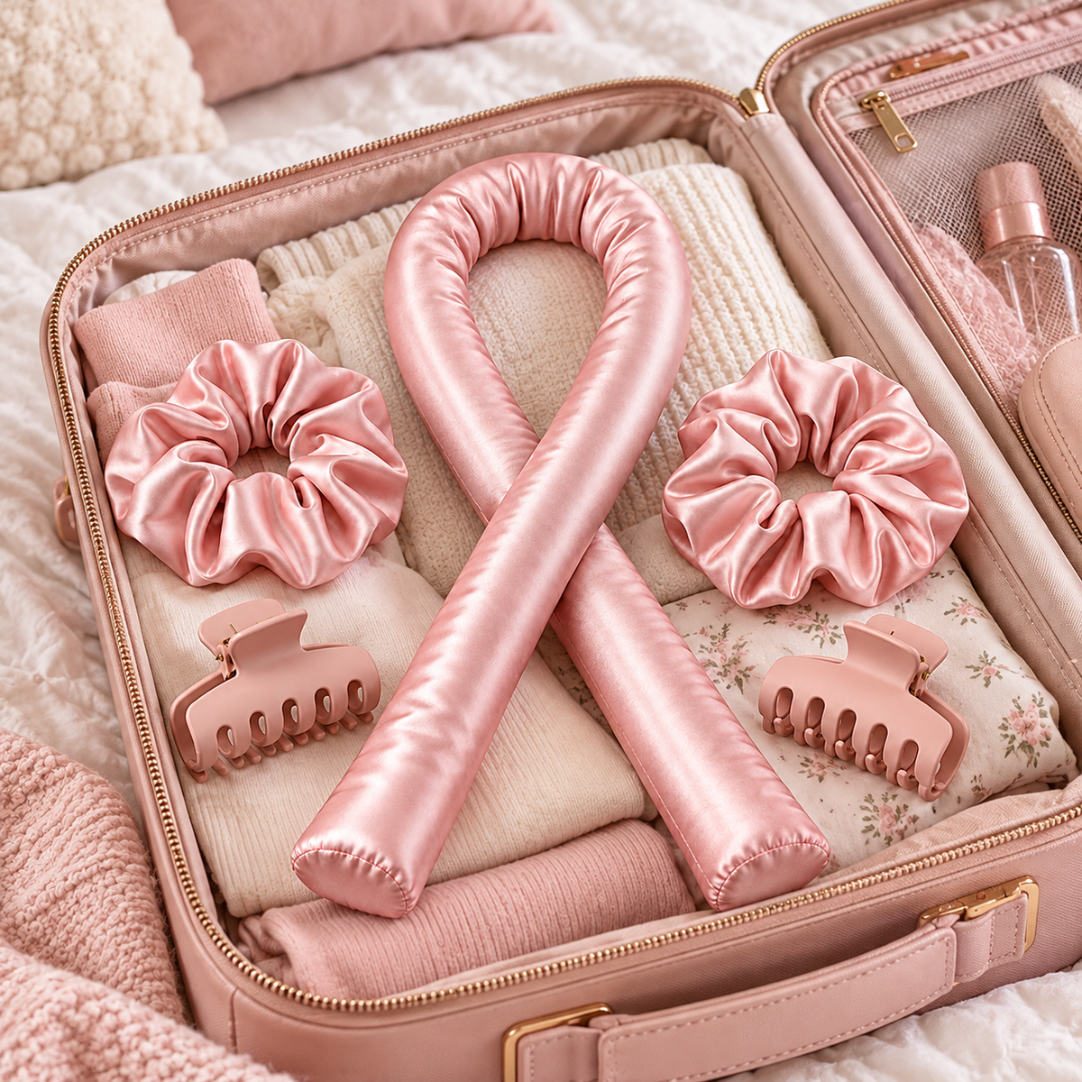 Satin Heatless Curling Set – Beautiful Overnight Curls Without Heat