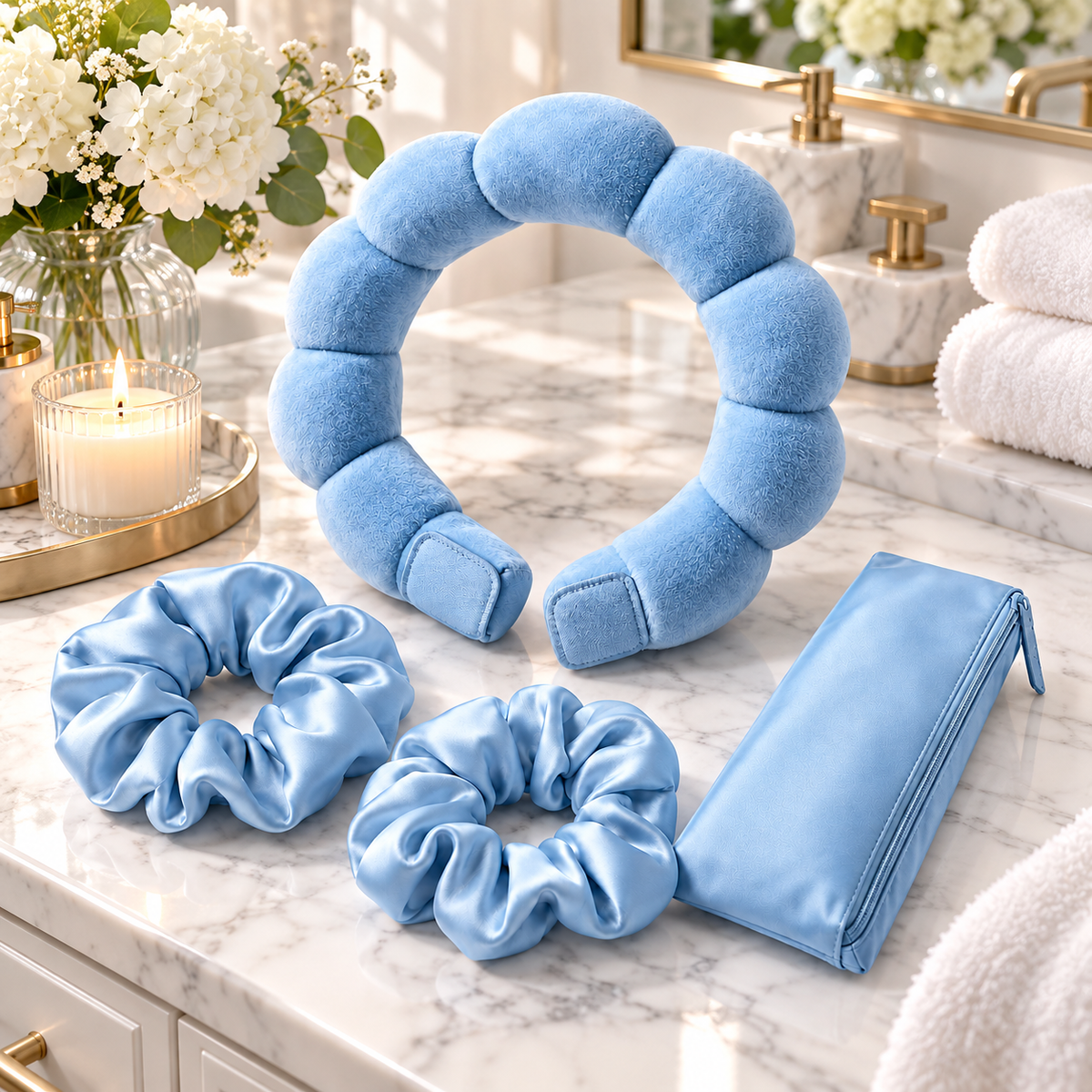 Cloud-Soft Heatless Curling Headband Set – Beautiful Overnight Curls Without Heat