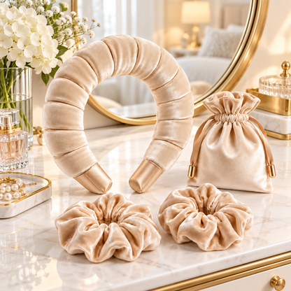 Cloud-Soft Heatless Curling Headband Set – Effortless Overnight Curls
