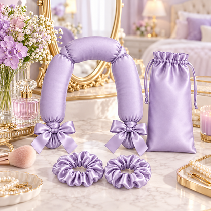 Lavender Cloud Heatless Curling Set – Wake Up to Beautiful Curls Without Heat