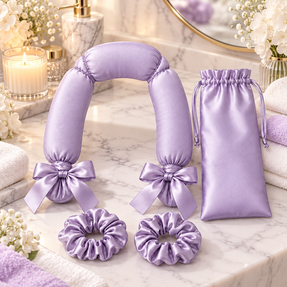 Lavender Cloud Heatless Curling Set – Wake Up to Beautiful Curls Without Heat