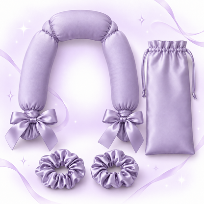 Lavender Cloud Heatless Curling Set – Wake Up to Beautiful Curls Without Heat