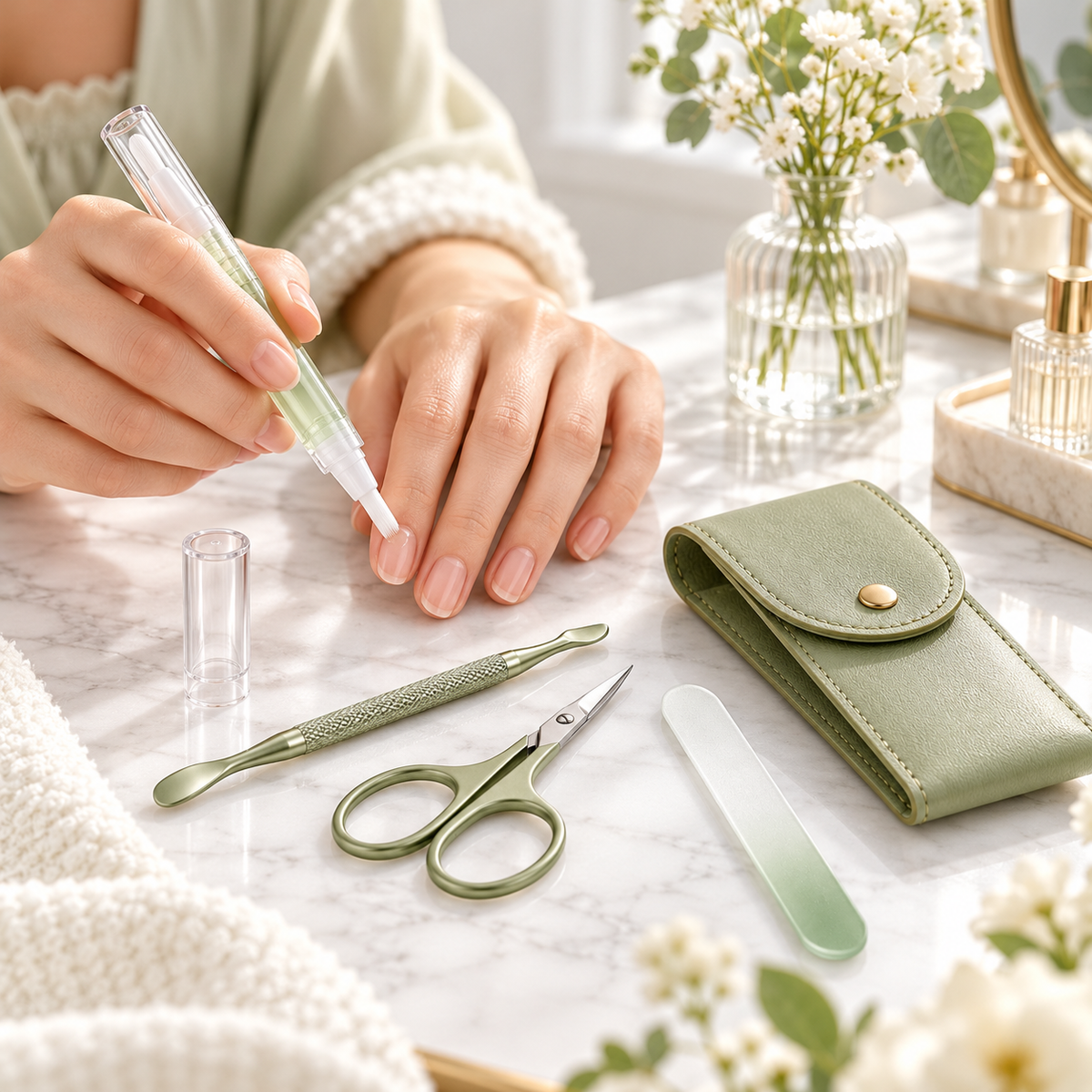 5-Piece Manicure Kit – Cuticle Care & Nail Grooming Set with Travel Case