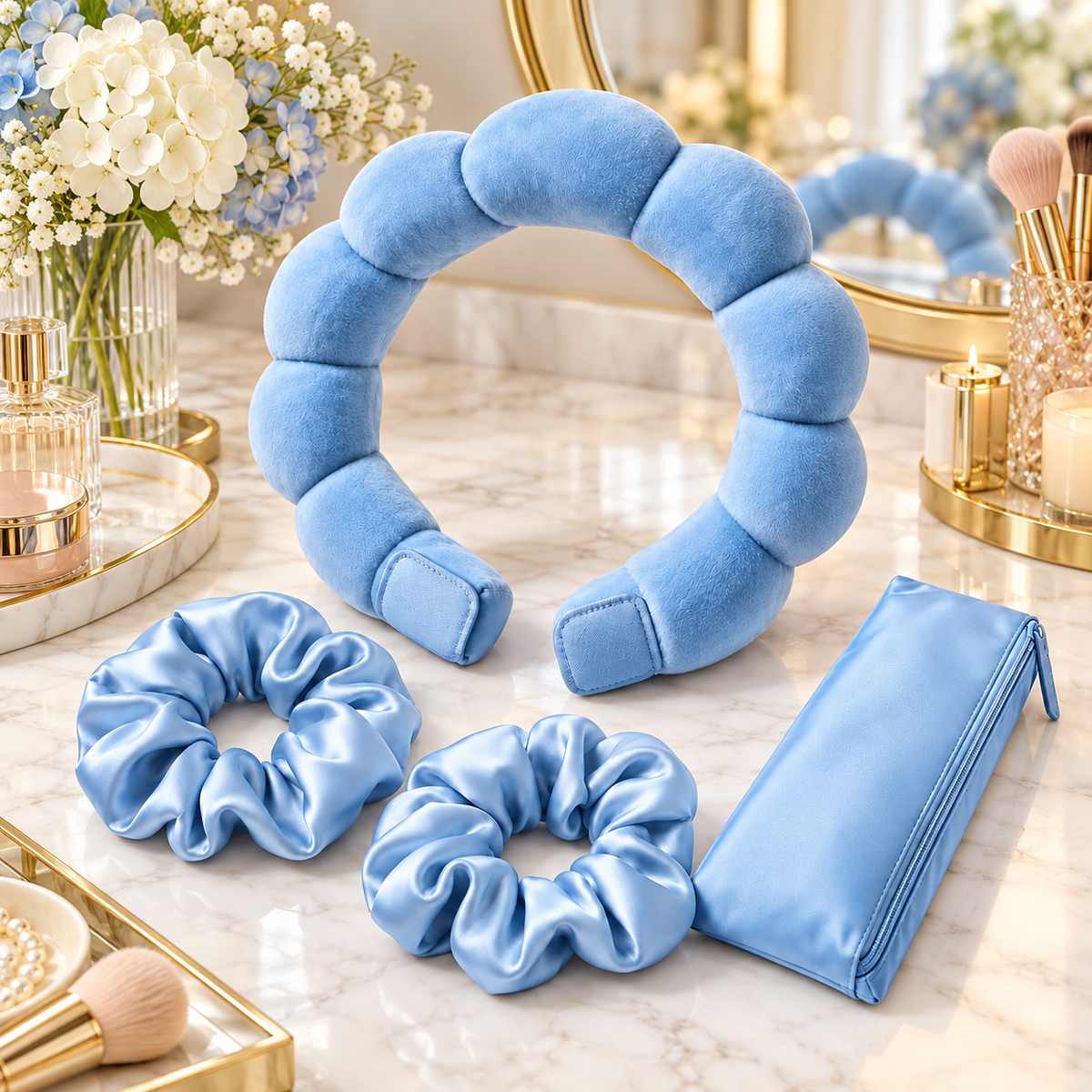 Cloud-Soft Heatless Curling Headband Set – Beautiful Overnight Curls Without Heat