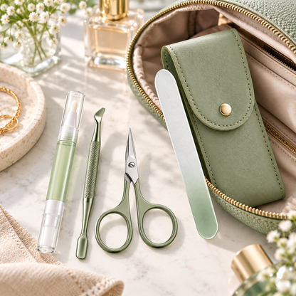 5-Piece Manicure Kit – Cuticle Care & Nail Grooming Set with Travel Case