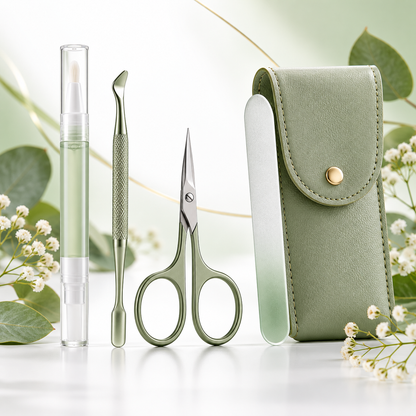 5-Piece Manicure Kit – Cuticle Care & Nail Grooming Set with Travel Case